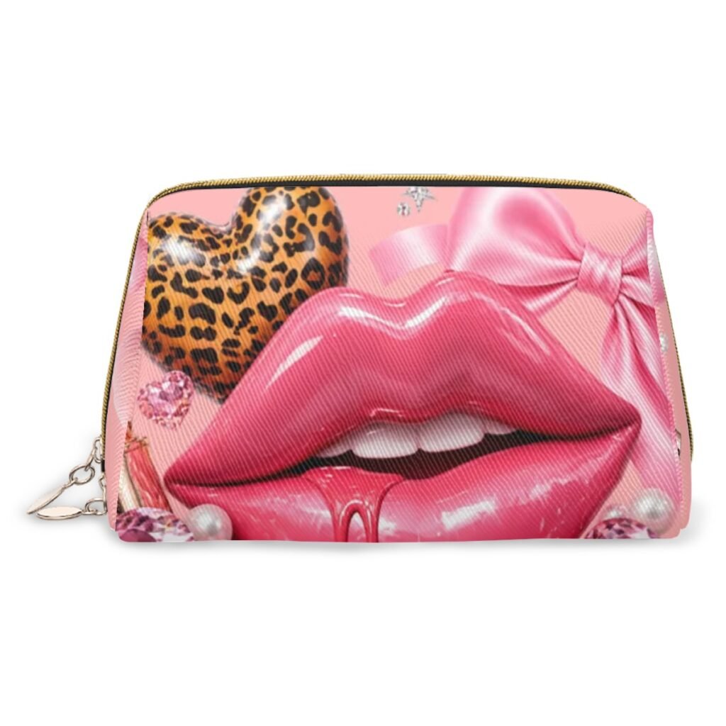 Trousse de maquillage rose - Pochette cosmétique pour femme