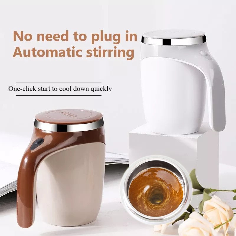 Automatic Self Stirring Coffee Mug Magnetic Mixing Cup With Lid