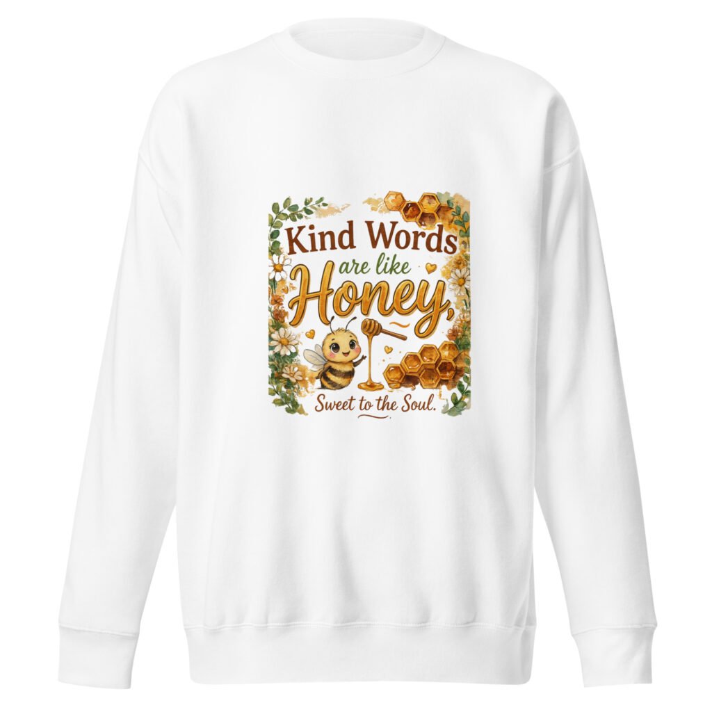 Sweatshirt  unisexe  - Kind Words Are Like Honey