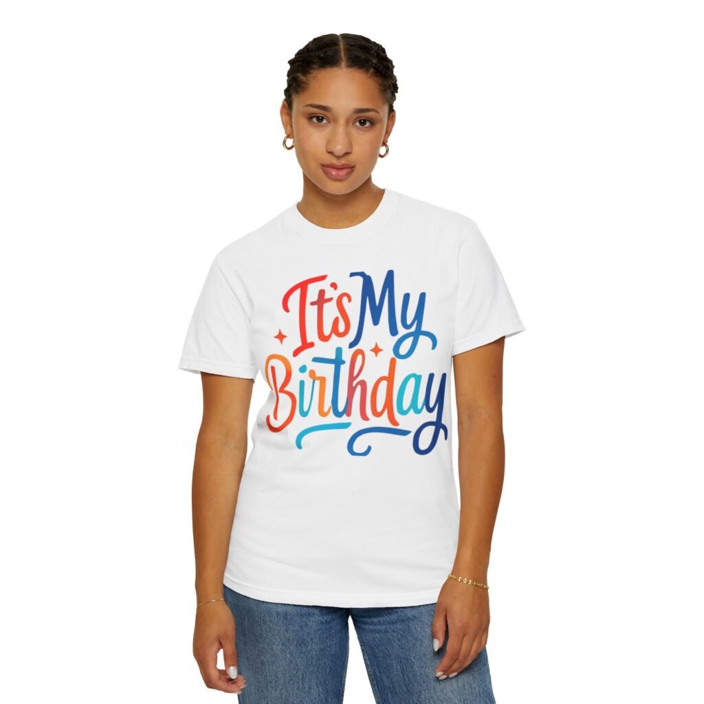 T-shirt “It’s My Birthday” pour femme – T-shirt d’anniversaire festif